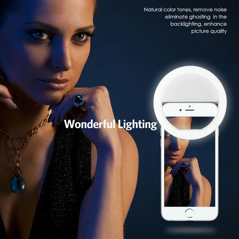 Portable Clip-On Selfie Ring Light