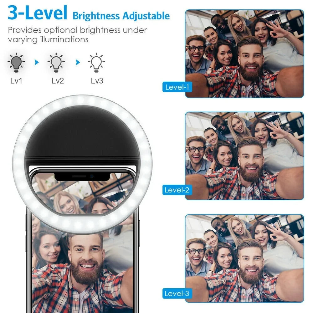 Portable Clip-On Selfie Ring Light