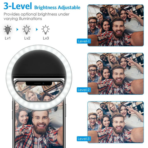 Portable Clip-On Selfie Ring Light
